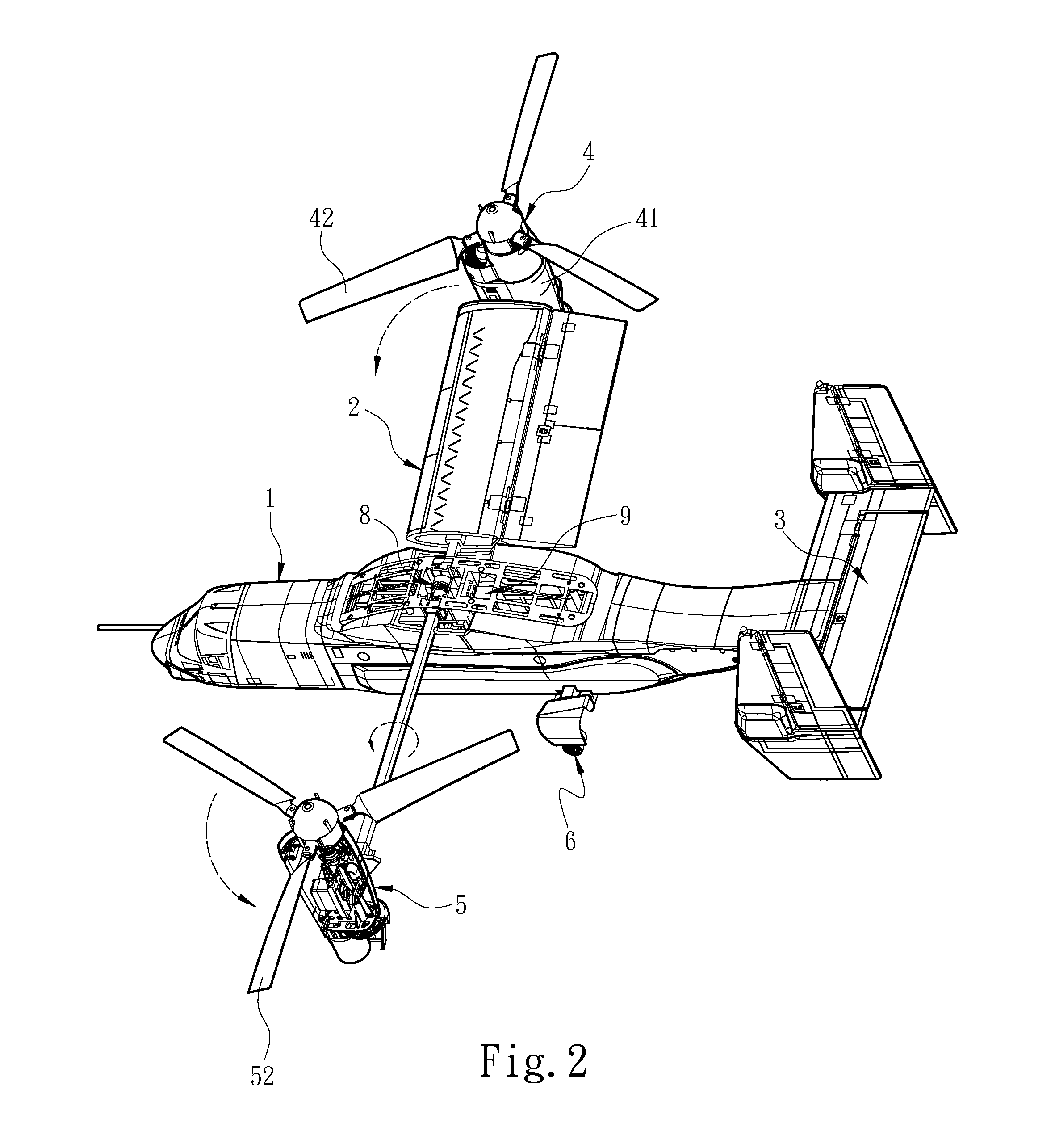 Vtol model aircraft