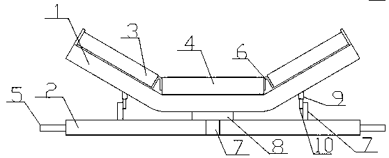 Heavy-load type aligning carrier roller