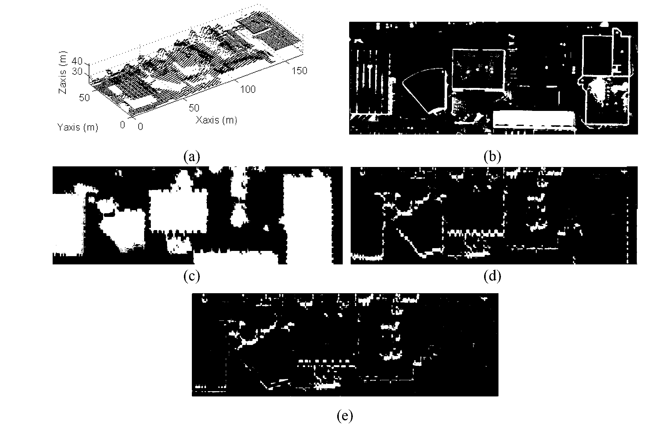Laser radar real-time imaging and building characteristic extracting method
