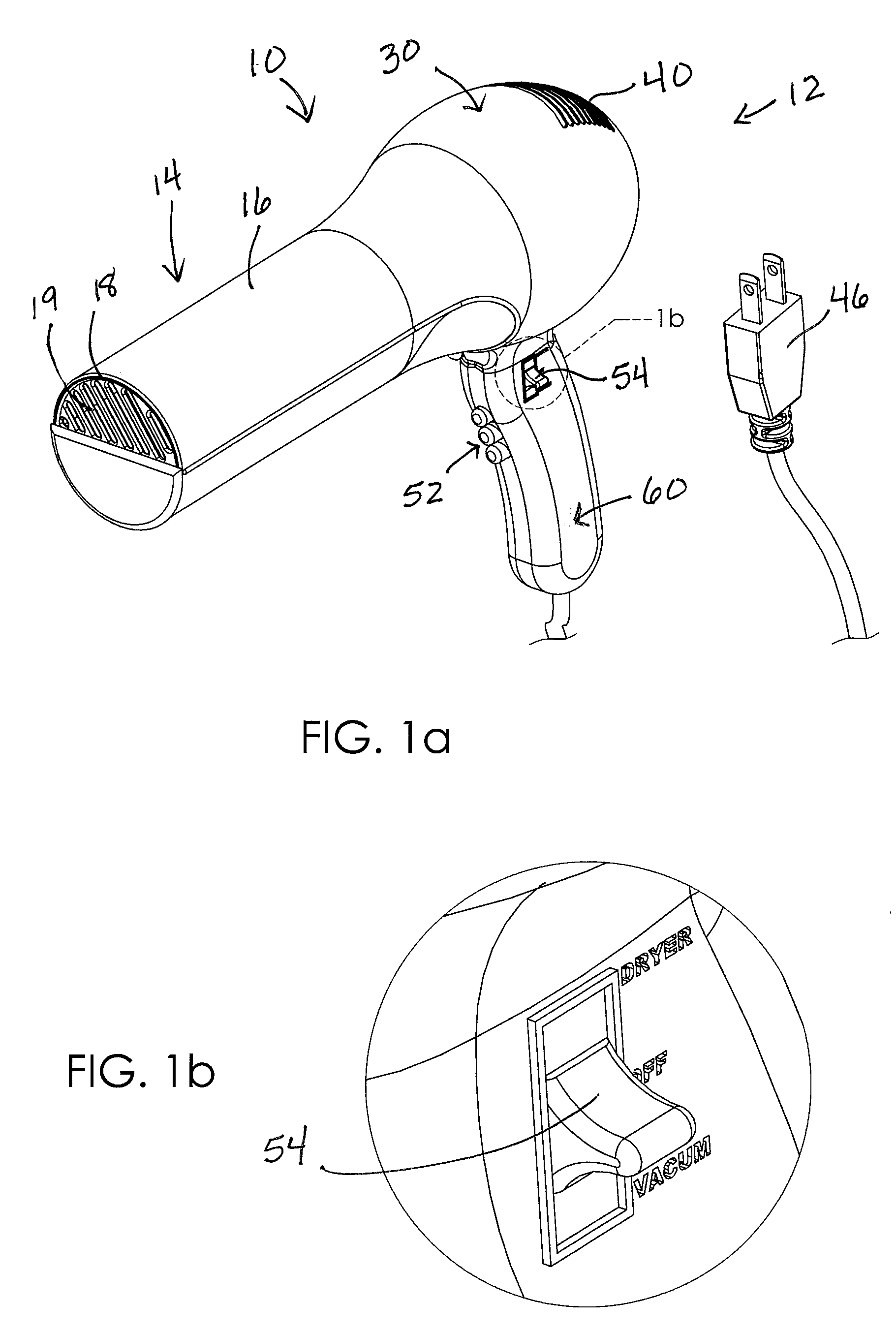 Hair Dryer and Vacuum Device