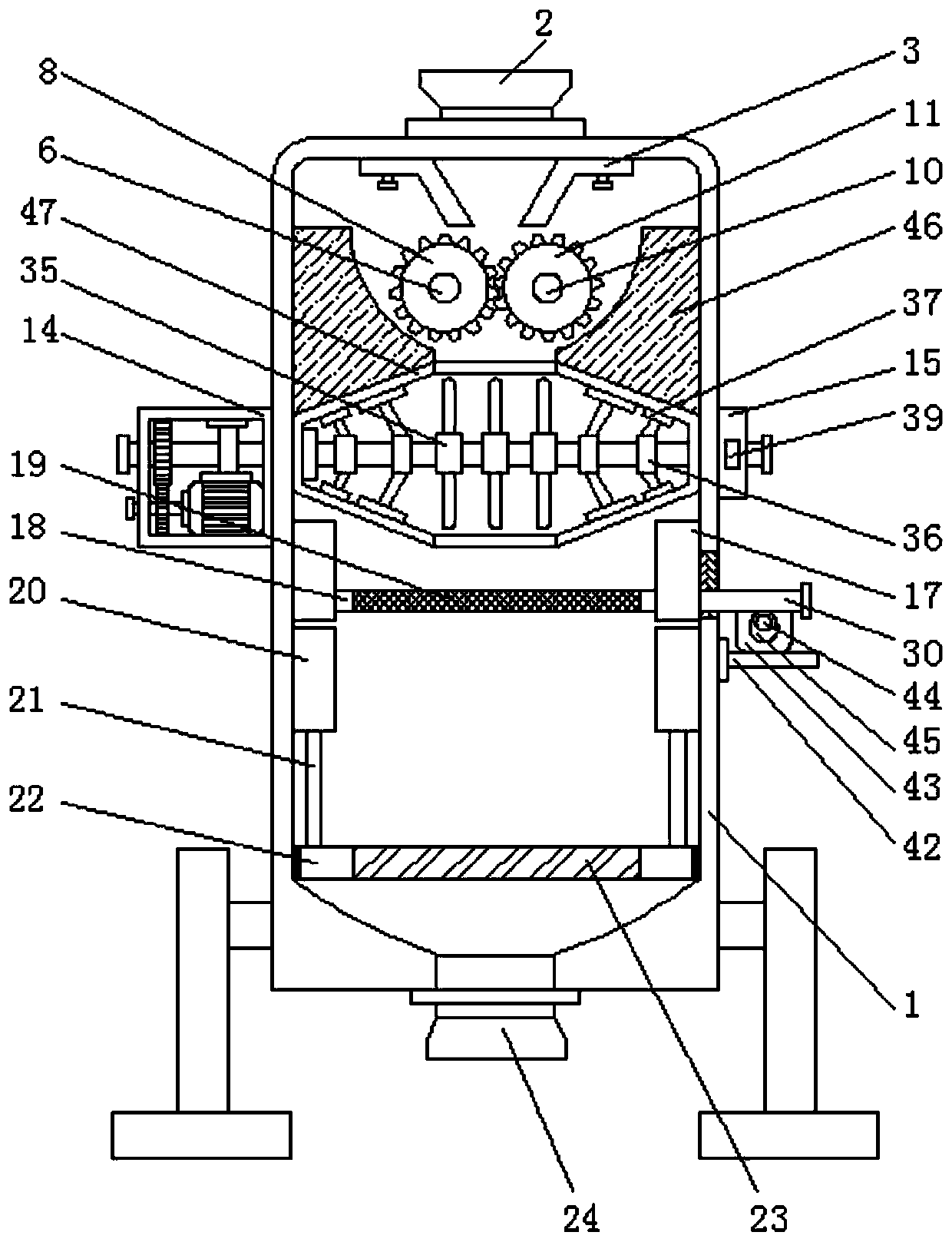 Discharge machine with uniform discharge function for fishery industry and operation method thereof