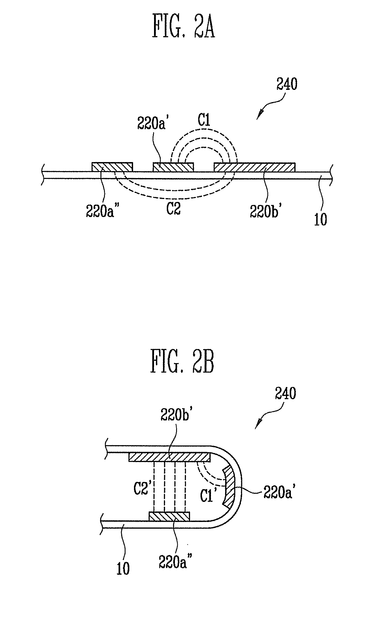 Flexible touch screen panel and flexible display device with the same