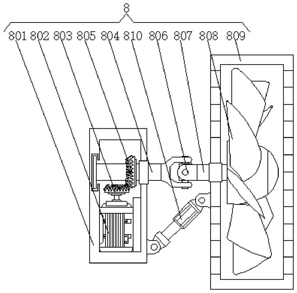 A communication base station cooling and dust removal protection equipment