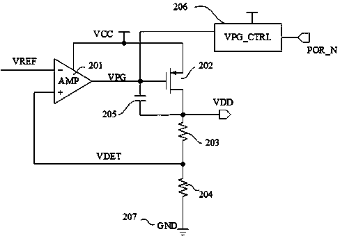 Voltage stabilizing circuit with soft start protection
