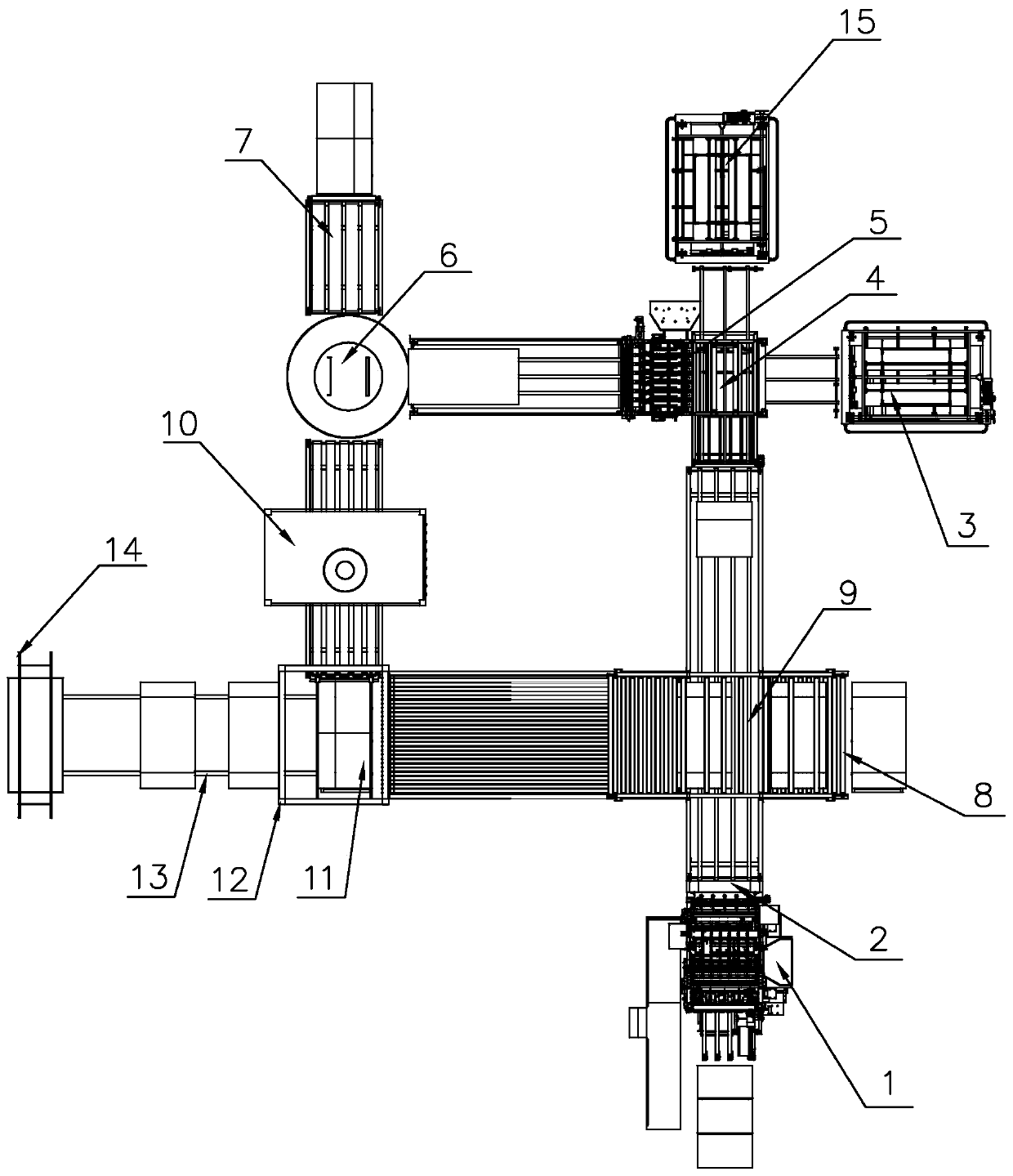 Fully automatic multilayer board single machine production line