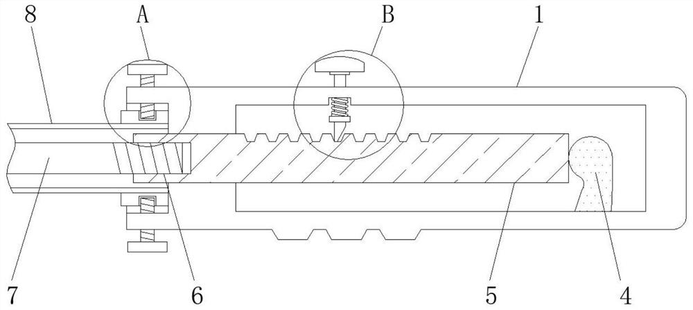 Titanium clamp self-locking structure