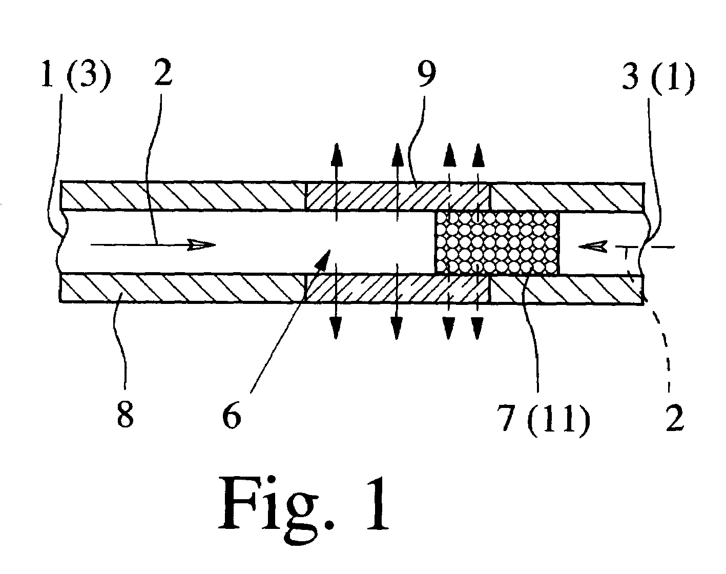 Process and device for separating and exhausting gas bubbles from liquids