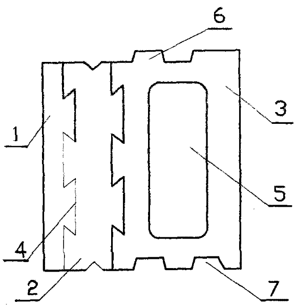 Composite self-heat-insulation concrete hollow building block and production method thereof