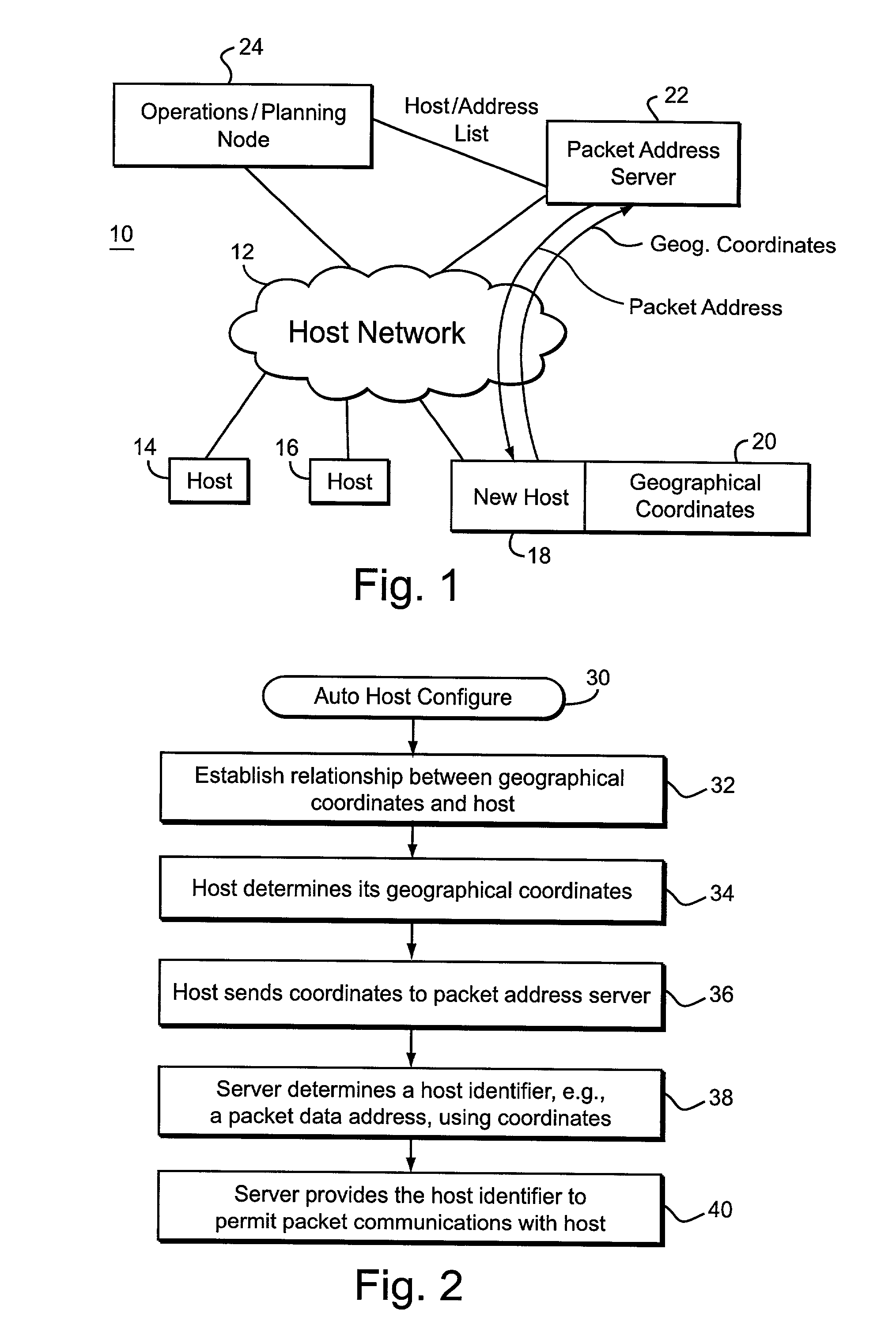 Method and apparatus for identifying a node for data communications using its geographical location