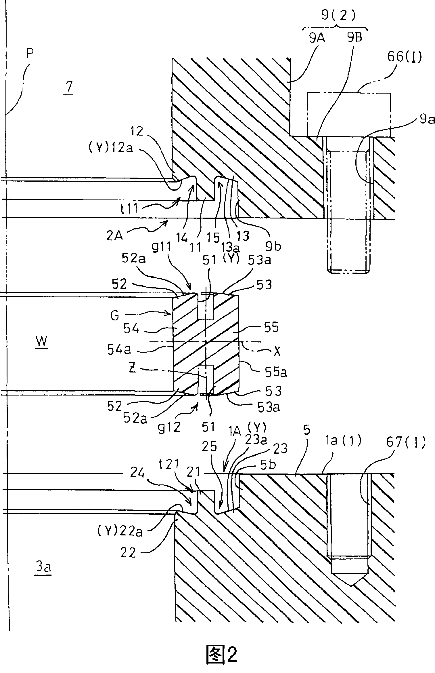 Connection structure of integrated panel and fluid device