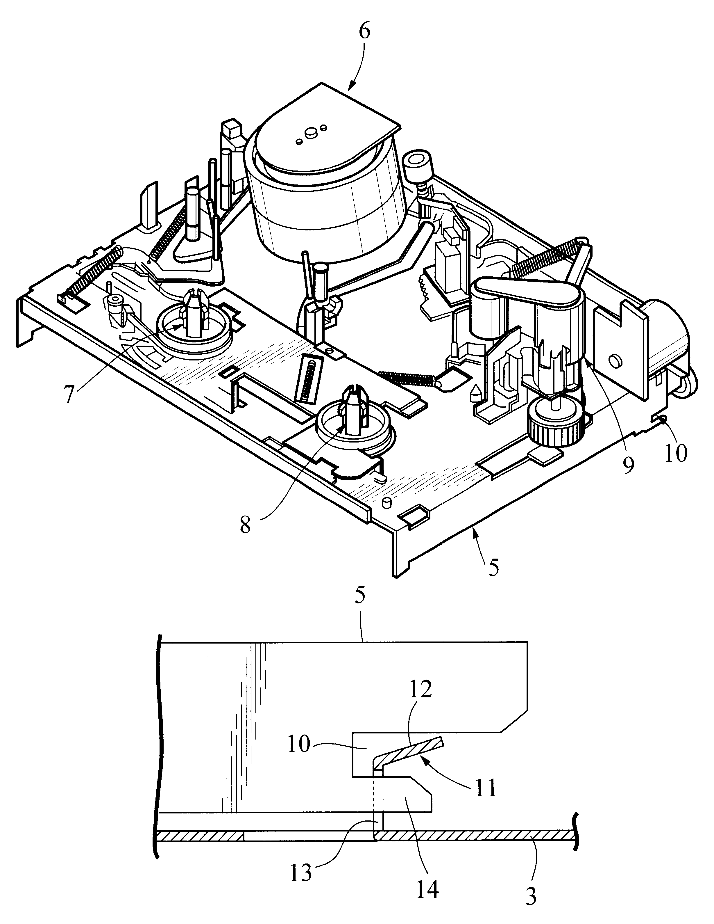 Cabinet structure for a magnetic tape recorder