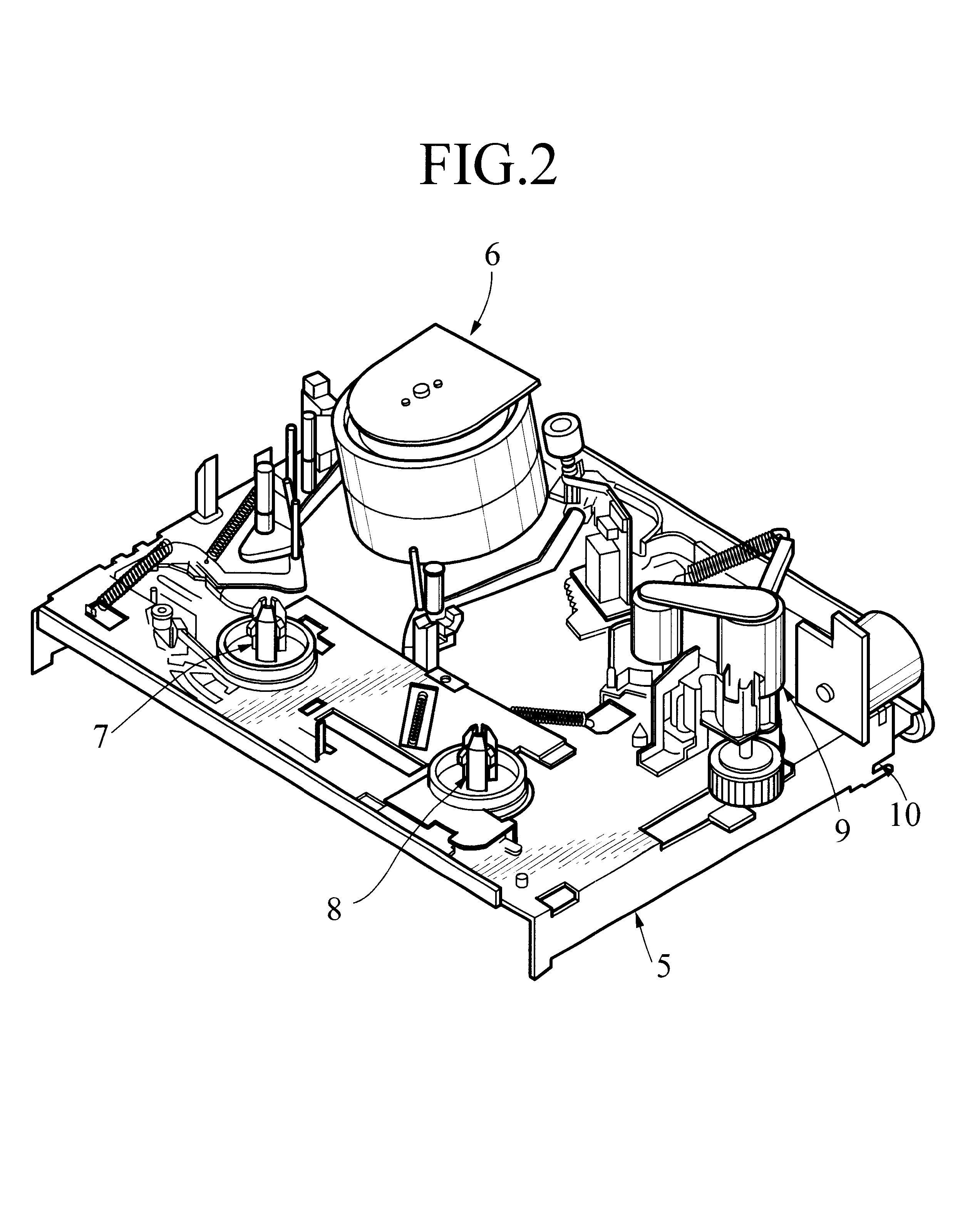 Cabinet structure for a magnetic tape recorder