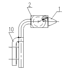 Cleaning device capable of automatically switching between water and air