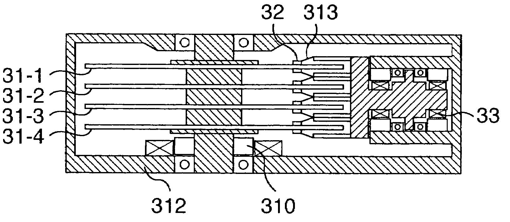 Magnetic recording and reading device