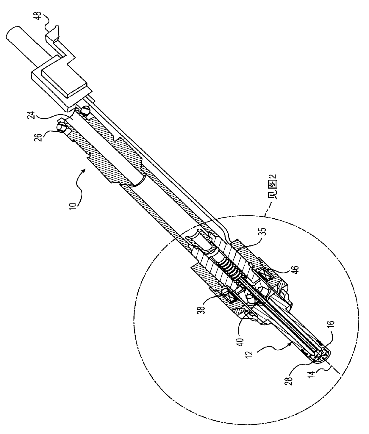 Automotive gasoline solenoid double pole direct injector
