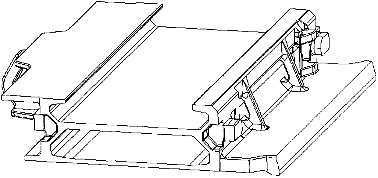 Integral casting method for middle groove of scraper conveyer