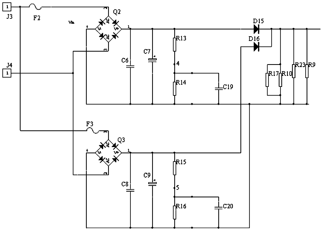 A led lighting system with cold wire supervision function