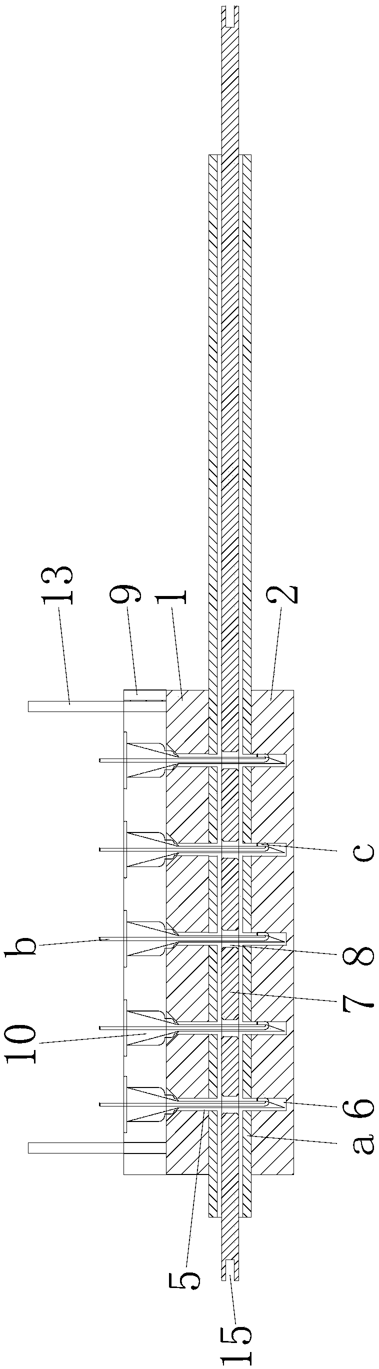 A device and a method for laying a lead by an electrode cathete