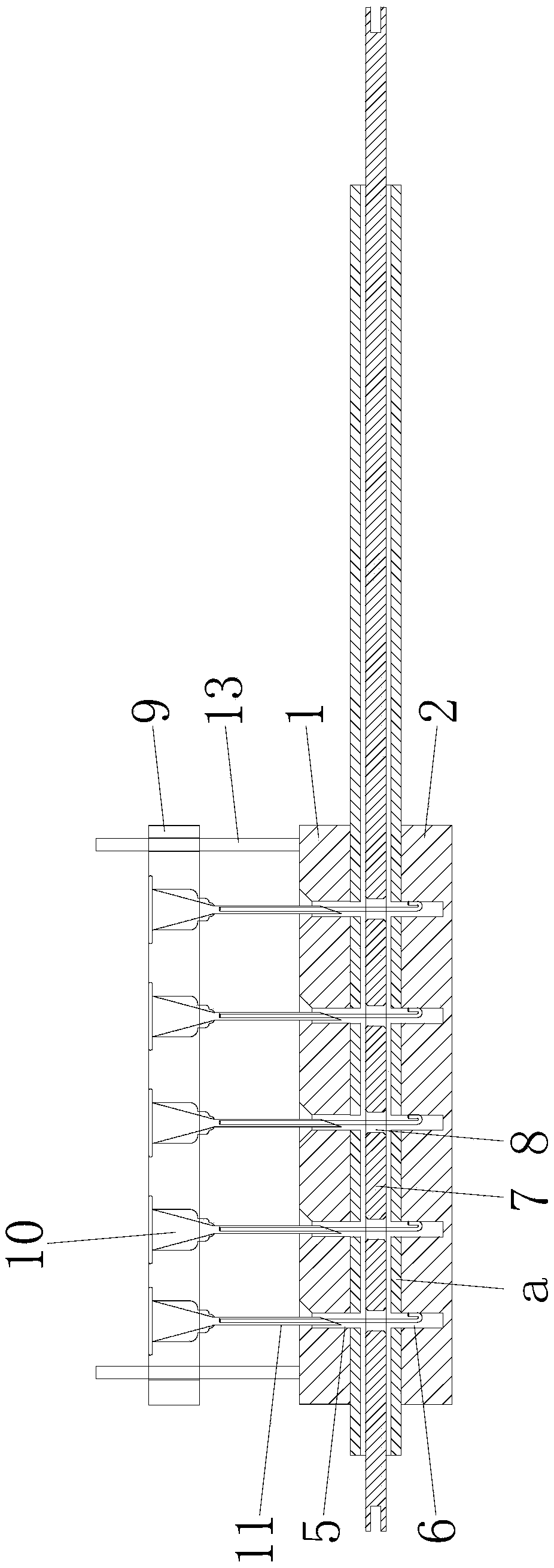 A device and a method for laying a lead by an electrode cathete