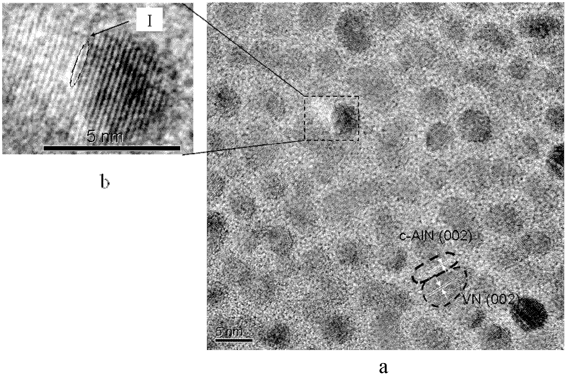 V-Al-N hard coating with nano composite structure and preparation method thereof