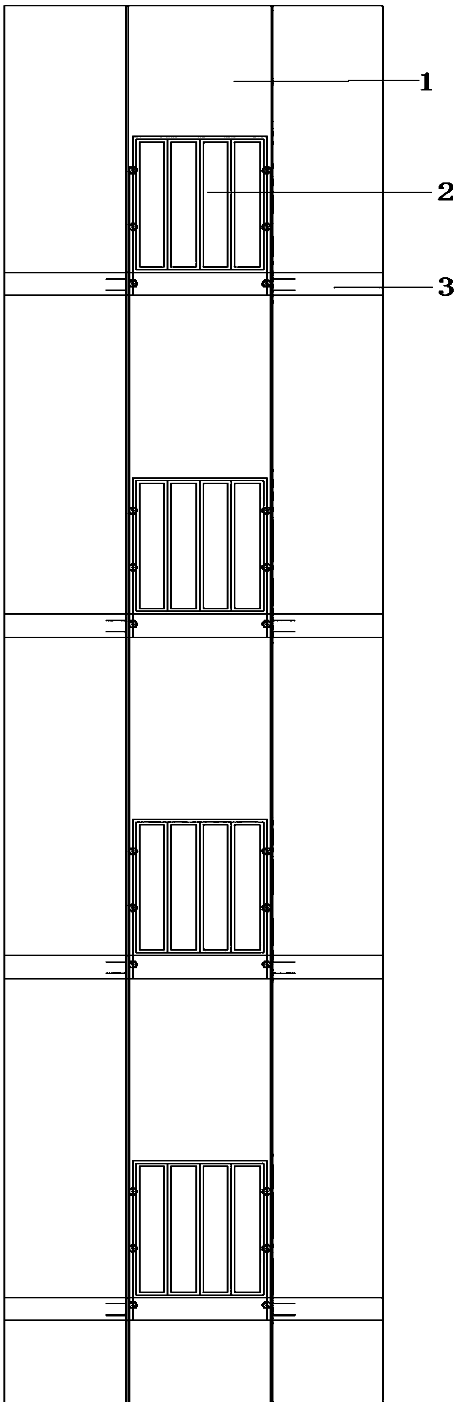 Multi-elevator-car vertical elevator
