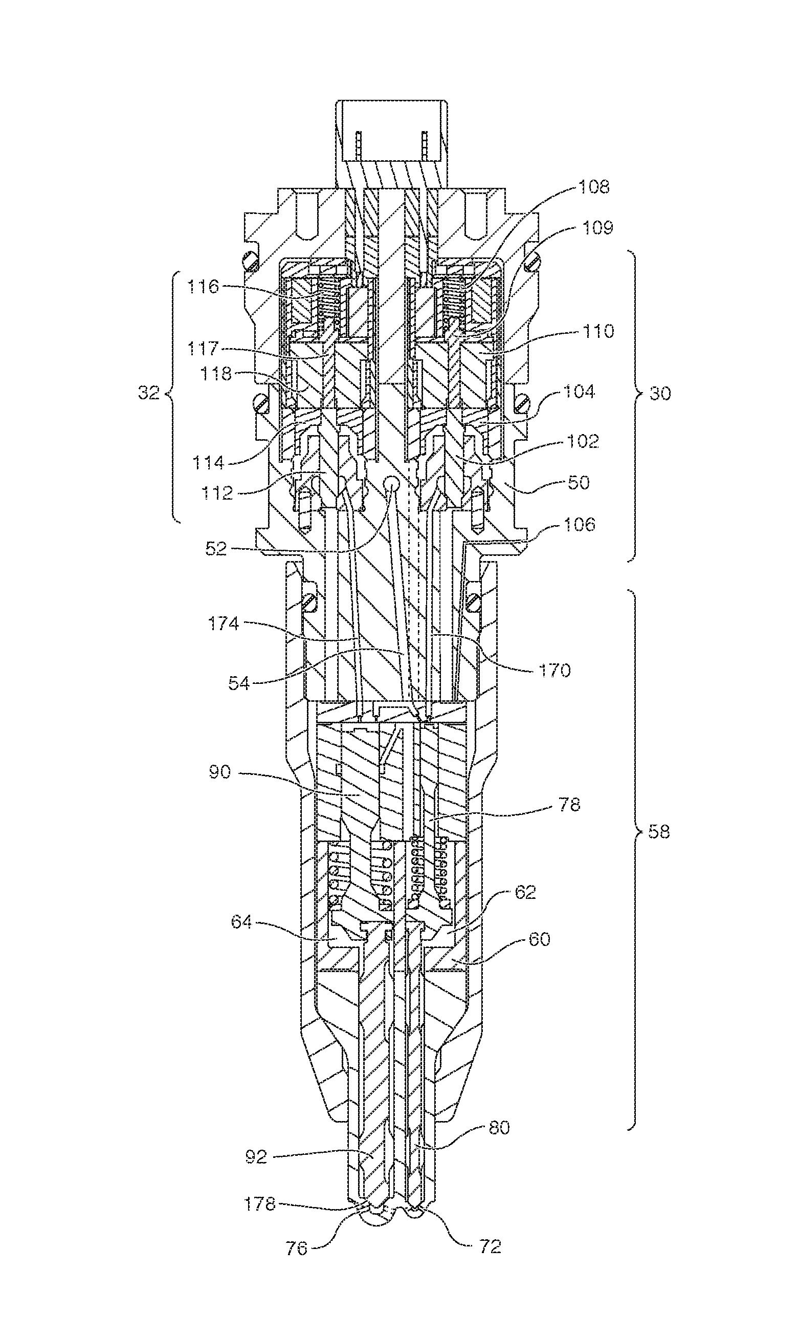 Dual fuel injector for a common rail system
