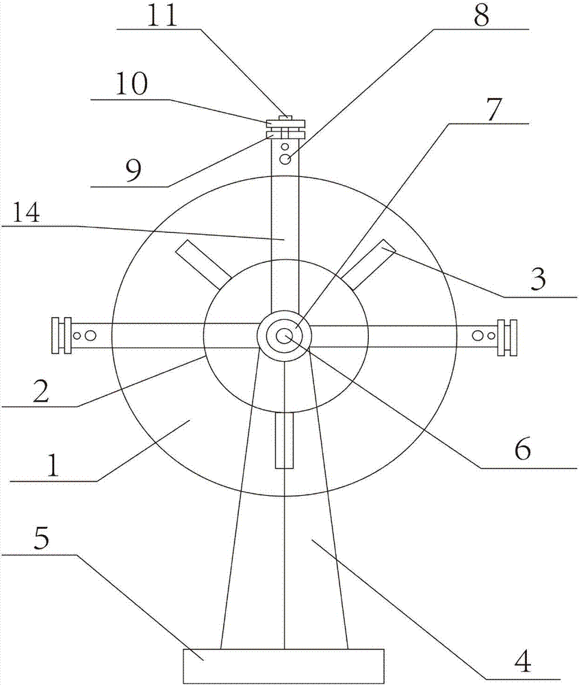Rotating wheel structure of tail water generator set