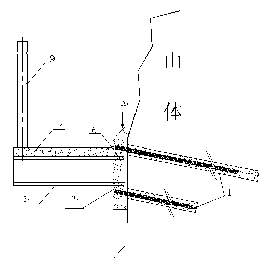 Cantilever beam structure of antique plank road along cliff and construction technology thereof