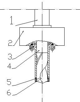 Processing cutter for differential cutting of combined holes of reinforced fiber composite materials