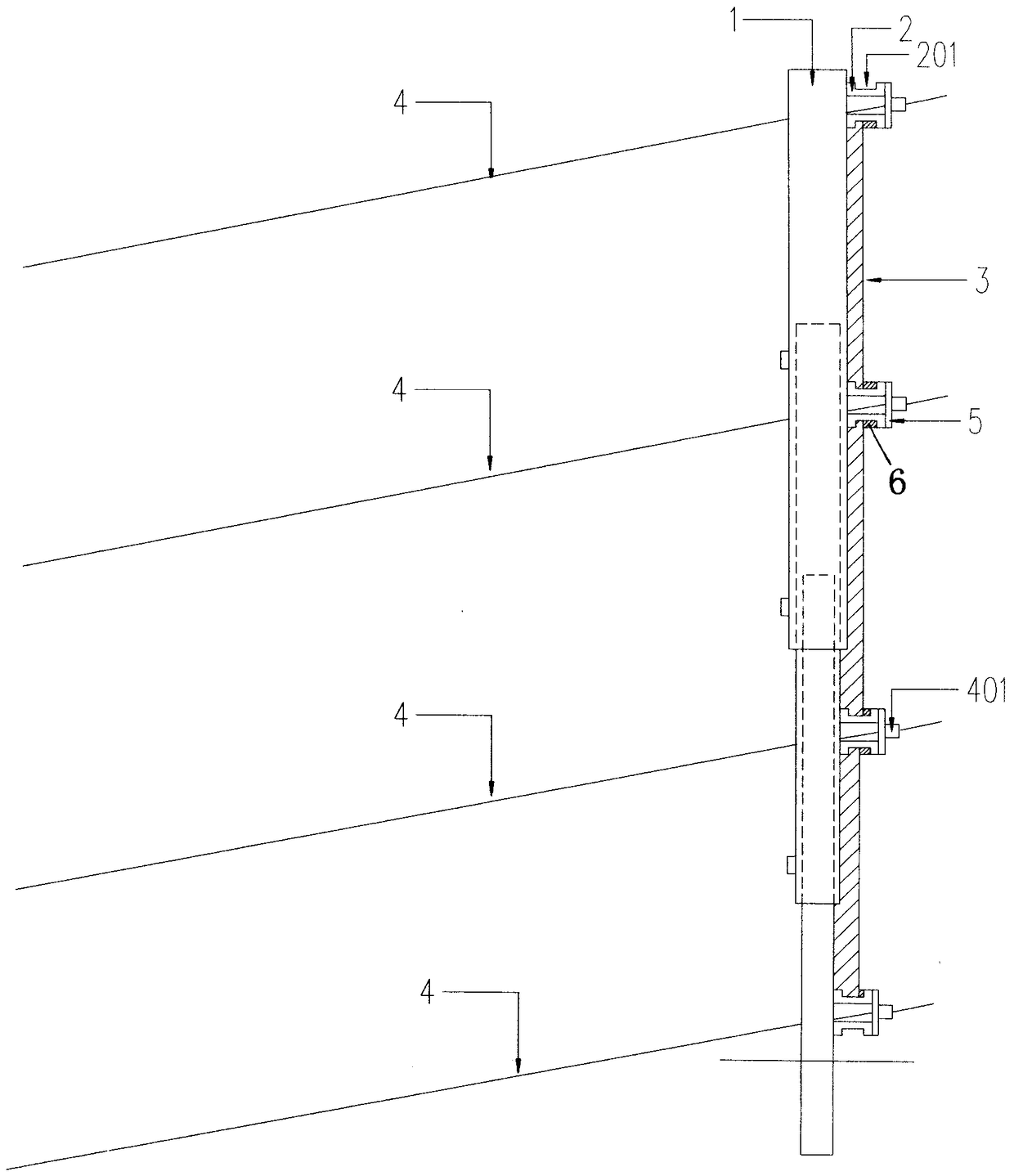 Construction method and support system of assembleable and recoverable deep foundation pit support system