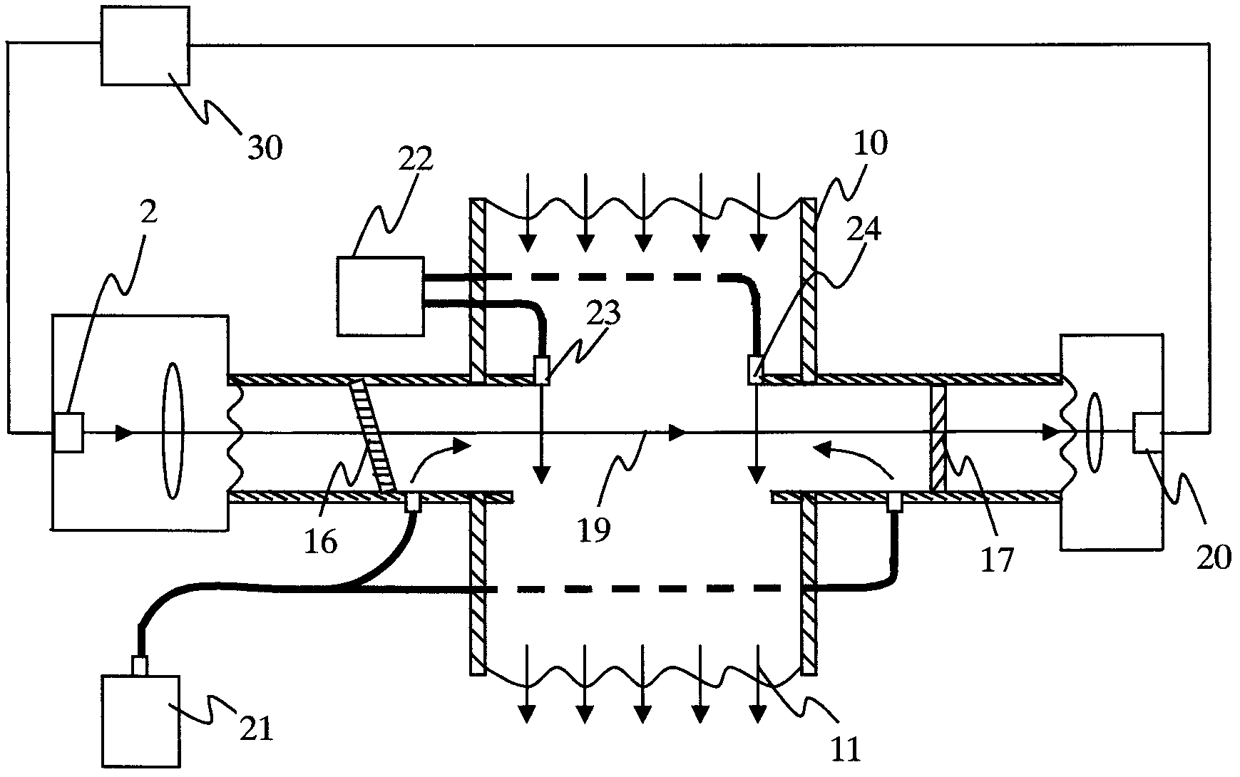 In-place gas measurement method and in-place gas measurement device