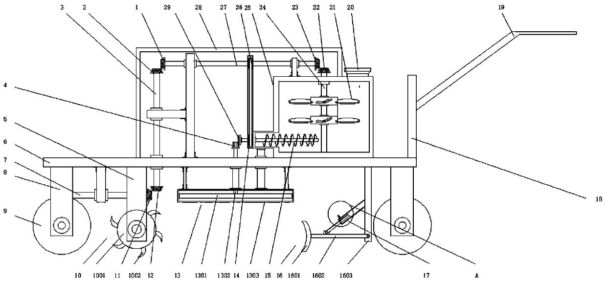 Manual uniform fertilization device based on rice planting