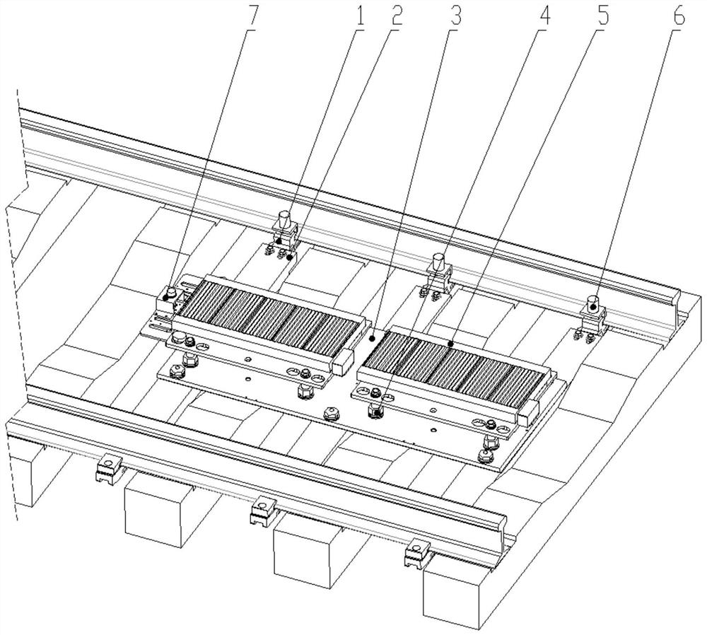 Linear motor adjusting structure for track system