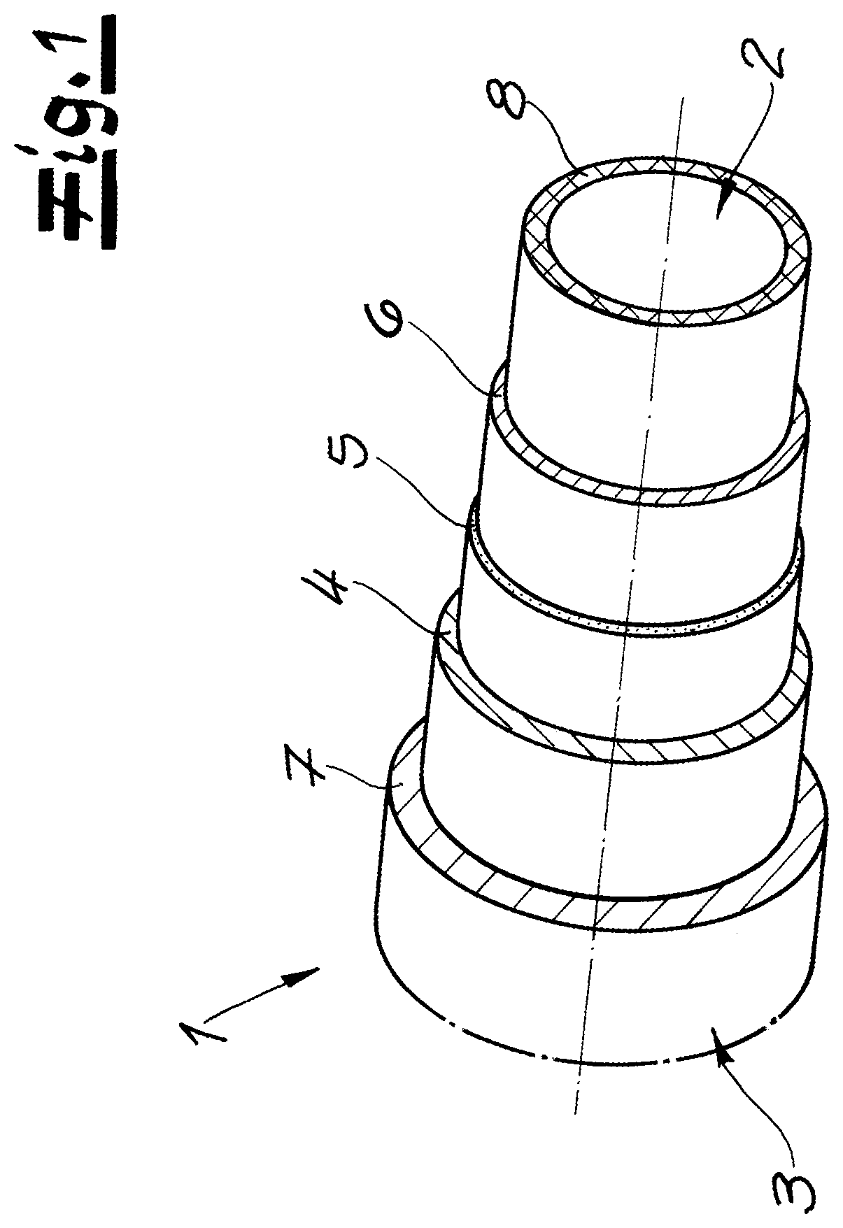 Multilayer motor vehicle pipeline