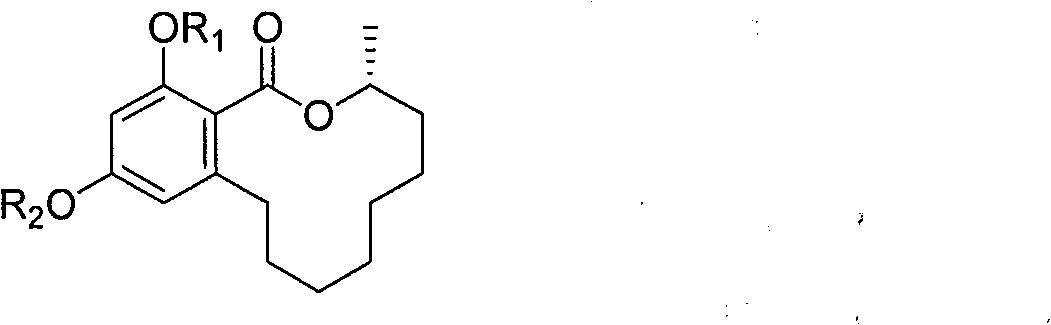 Benzo macrolide compound (3R)- des-O-methyllasiodiplodin, its derivatives and preparation method and use