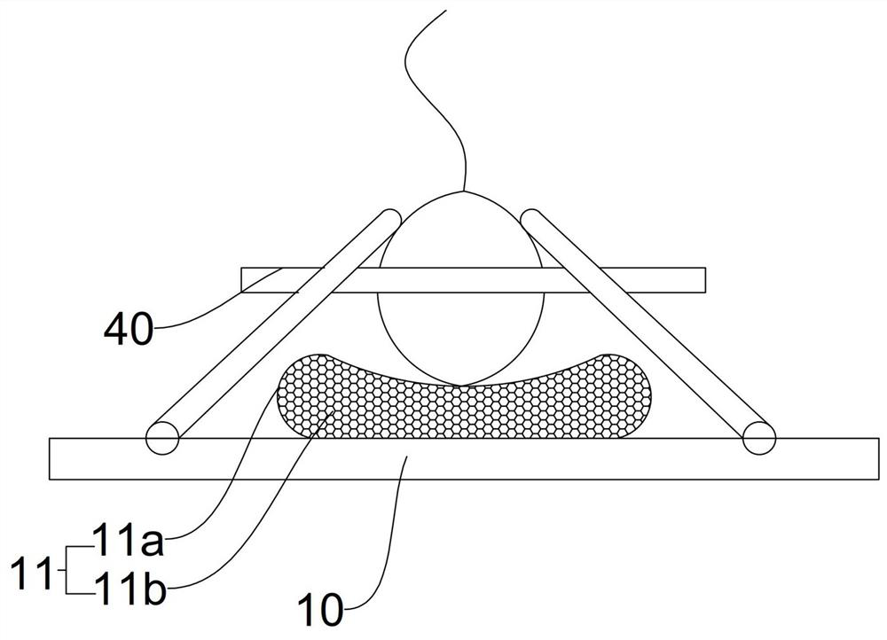 A melon protection device for vertical cultivation of small watermelons