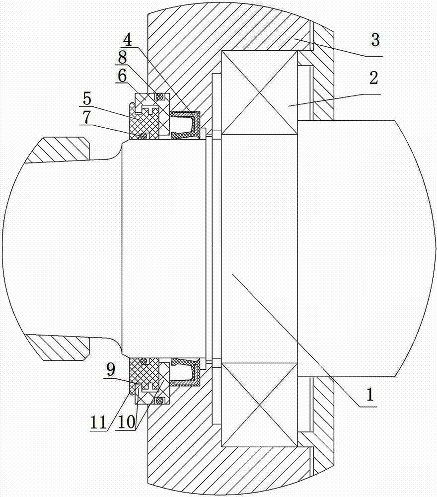 Motor combined hermetically-sealed structure