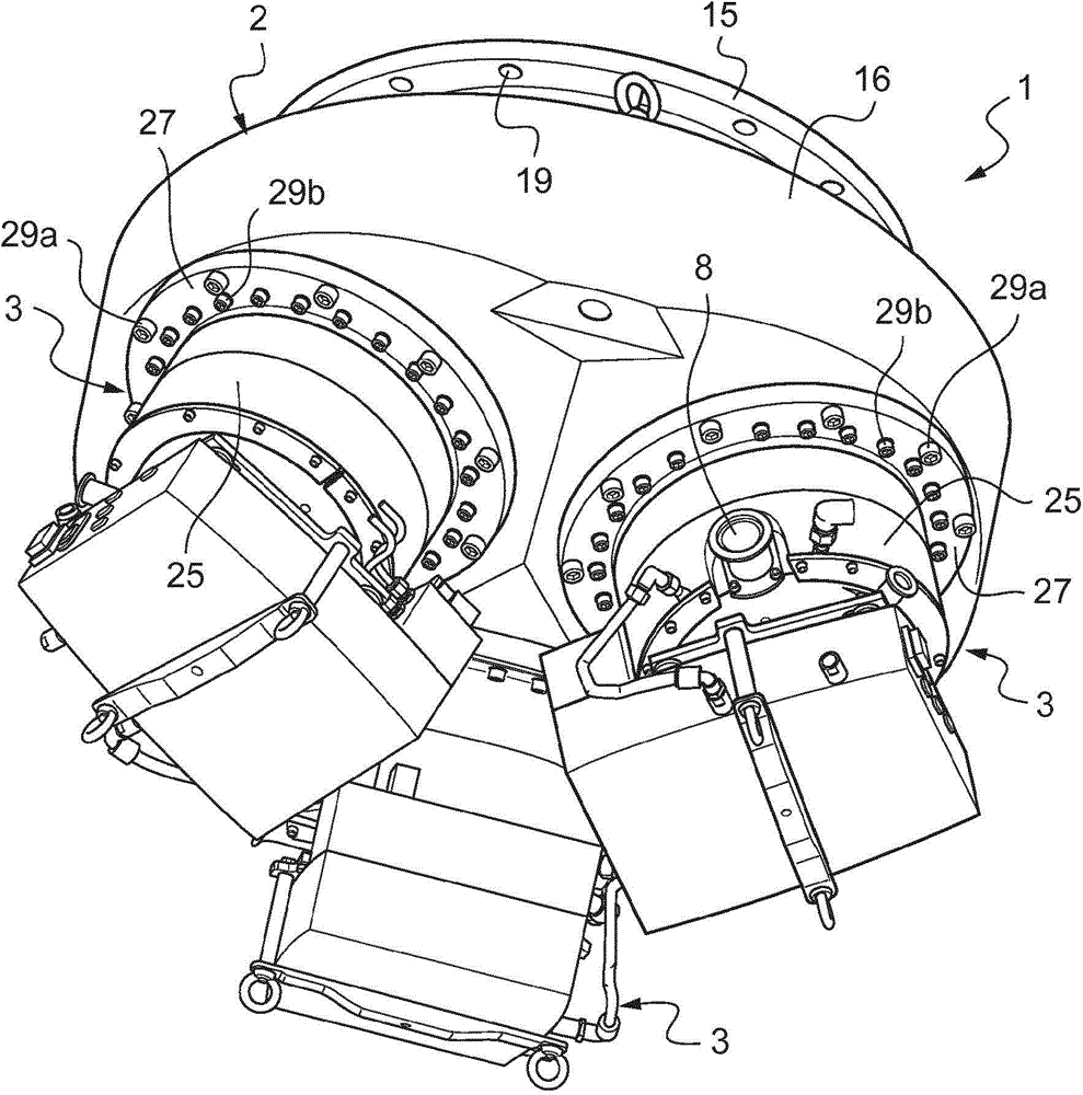 Adapter for vacuum pumps and associated pumping device