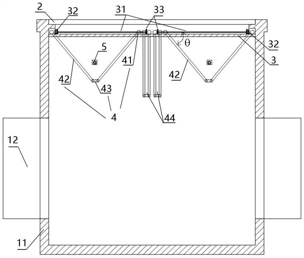 An intelligent flat grate rainwater well based on a V-shaped filter structure