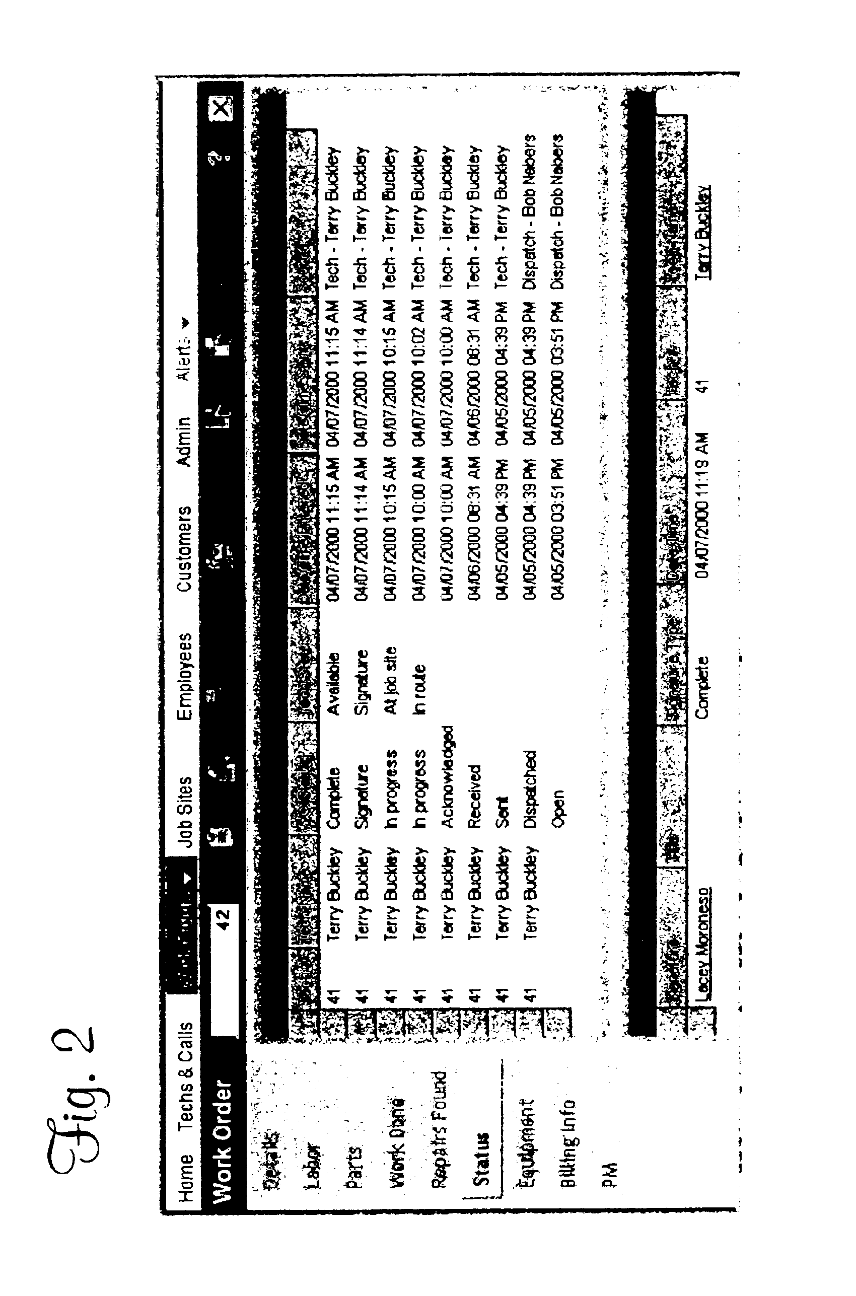 Method and systems for wireless communication for a field service system