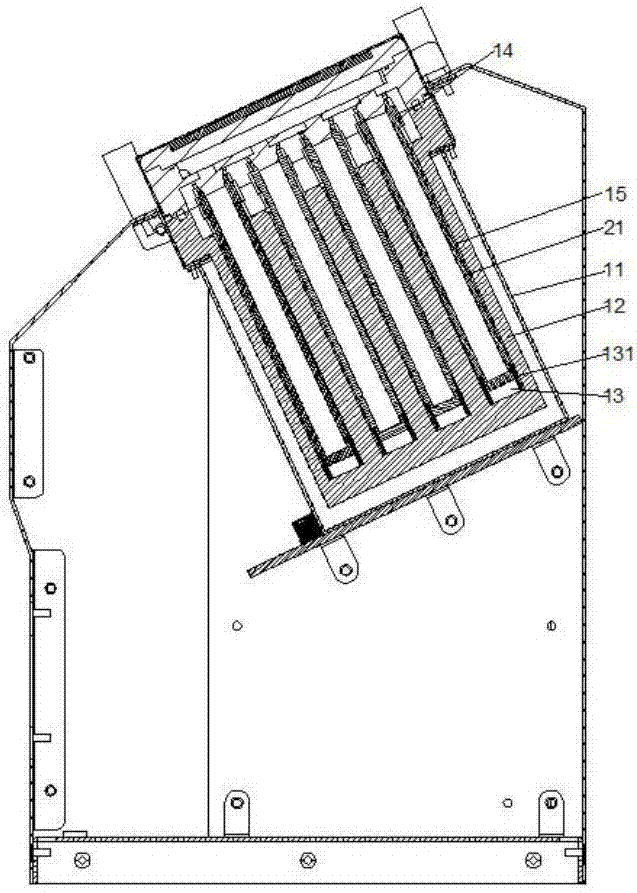 Inclined digestion tank heating backflow device
