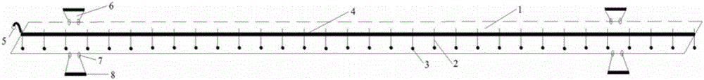 Device for quickly testing space features of surface cracks of core wall dam and use method thereof