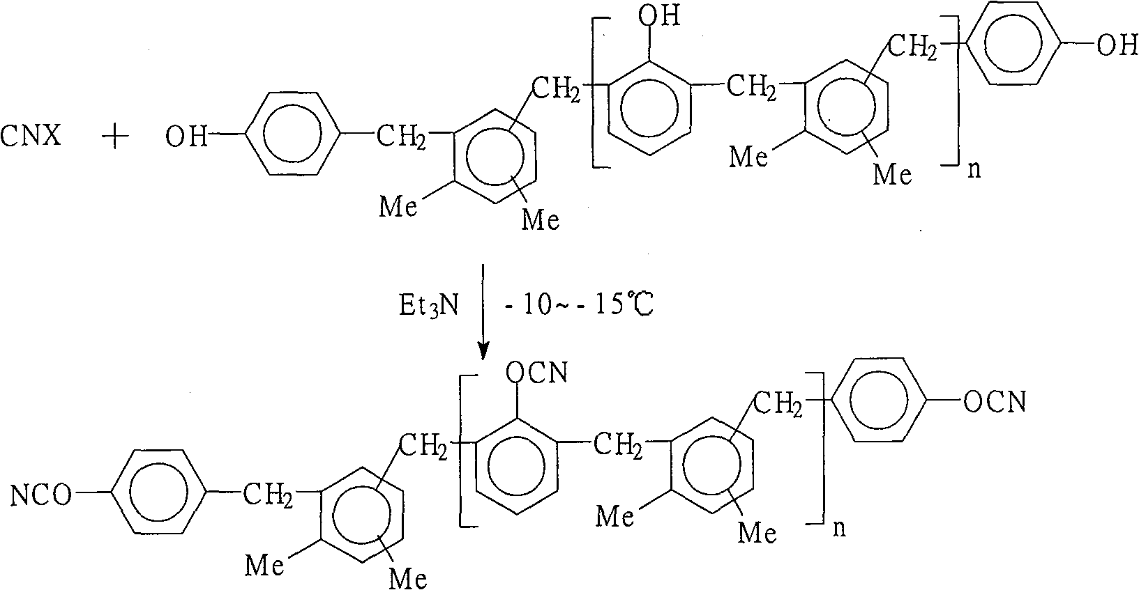 Alkyl xylol type cyanate resin, preparation and uses thereof