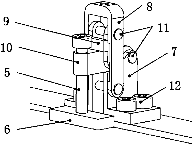 Large-aperture high-power laser frequency doubling crystal edge self-locking clamping device and method