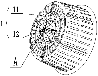 A centering and rotating device and method for rotating a mop flower basket