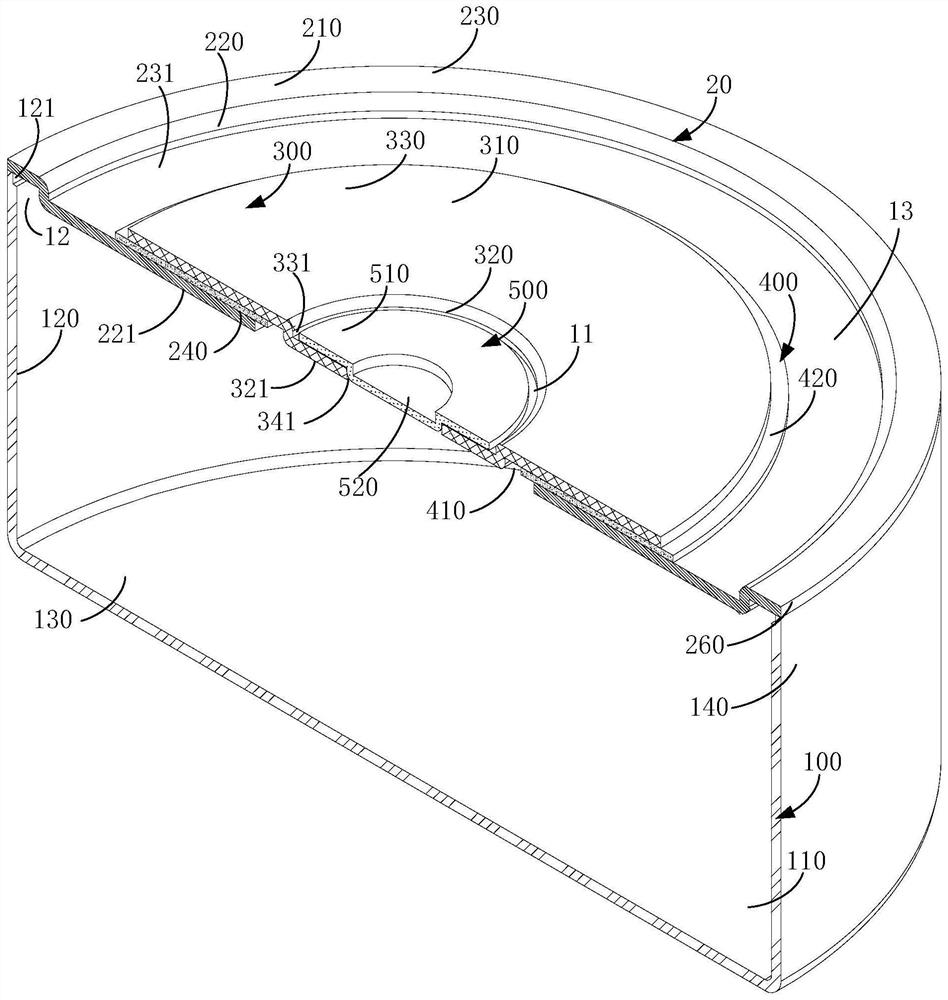 Covering assembly and battery