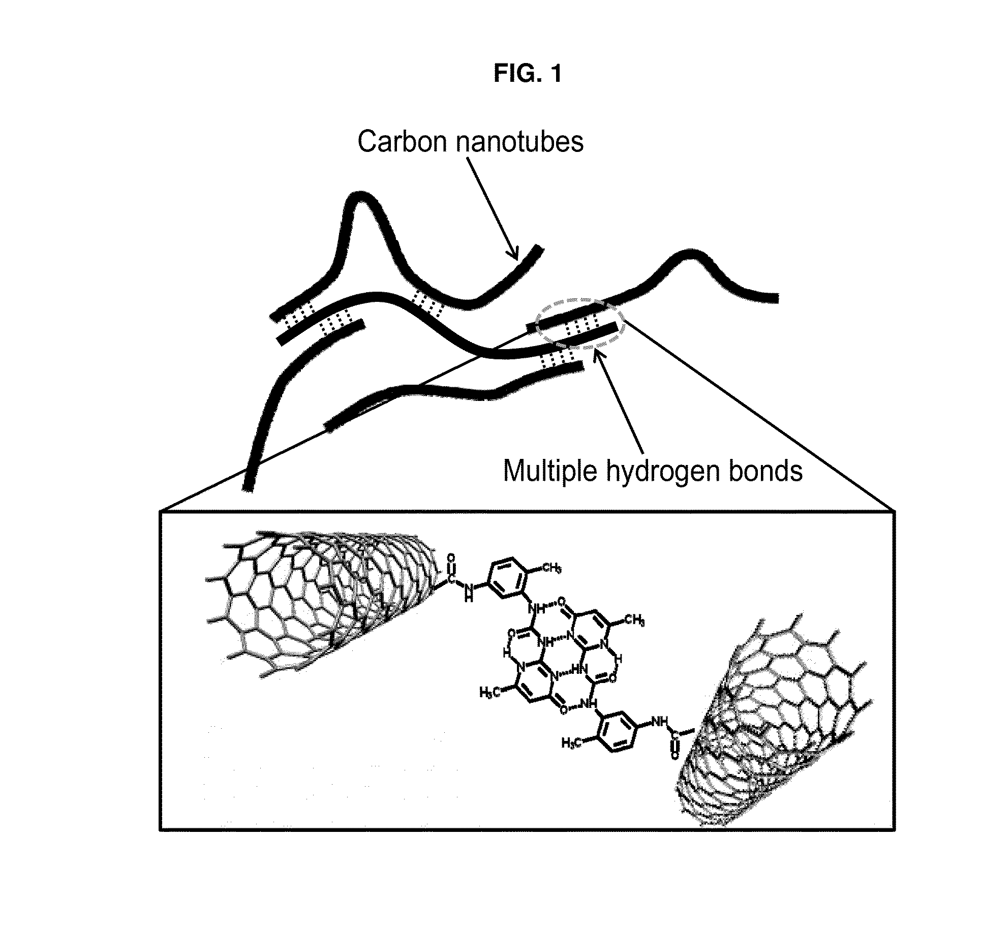 Carbon nanomaterial having higher order structure by means of multiple hydrogen bonds and method for preparing same
