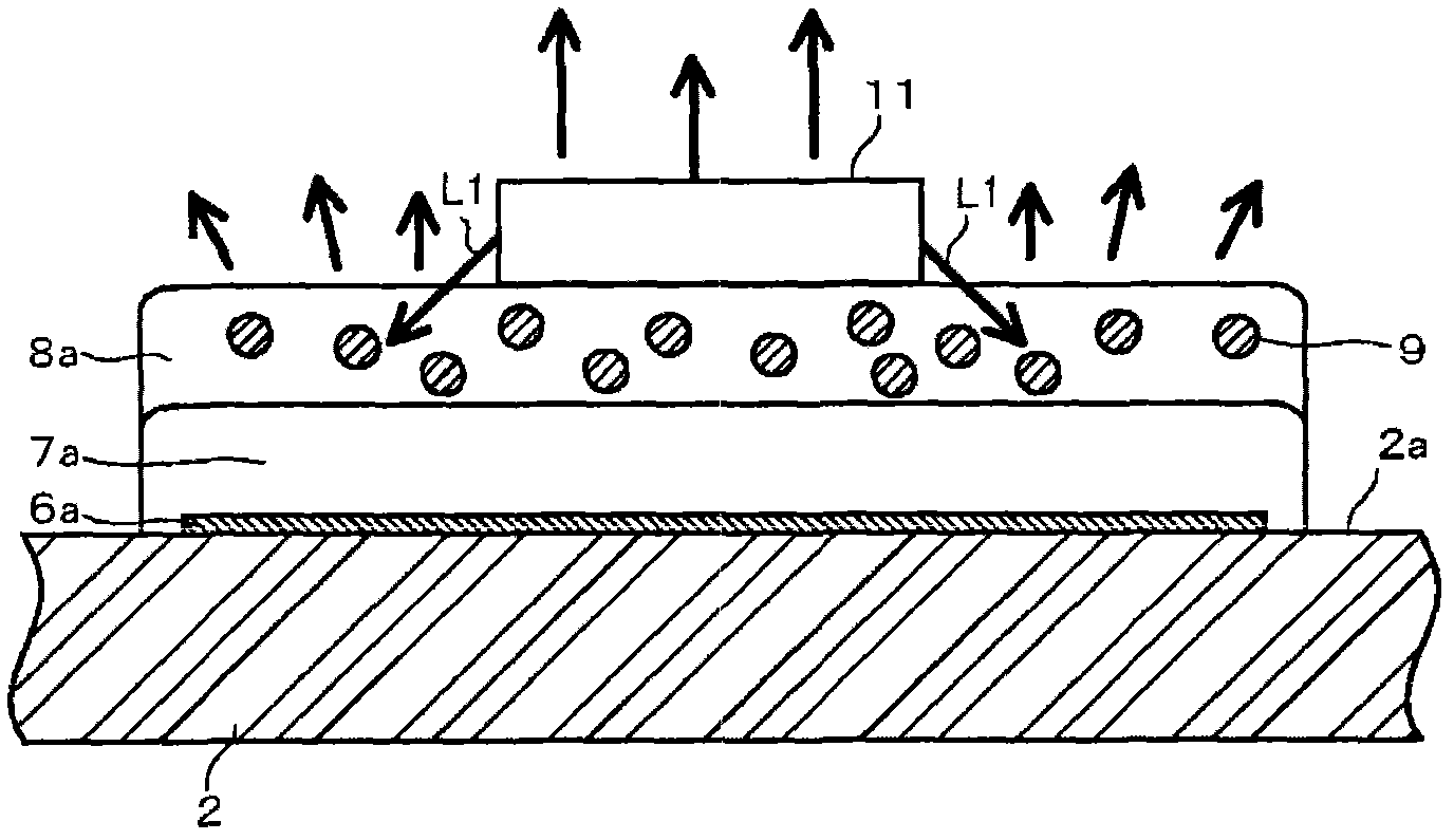 Substrate for mounting light-emitting element and light-emitting device
