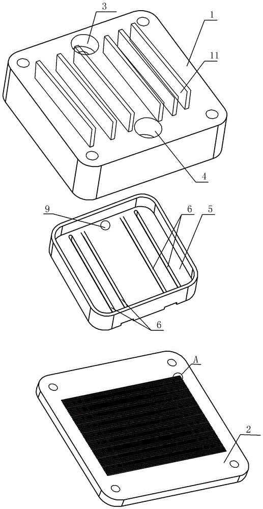Multi-channel water-cooled air-cooled mixing device for computer cpu