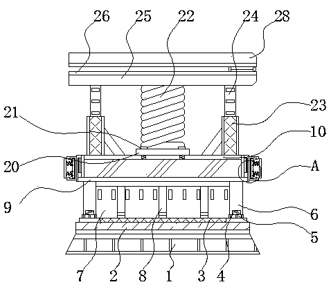 Manufacturing device vibration attenuation equipment for mechanical manufacturing system